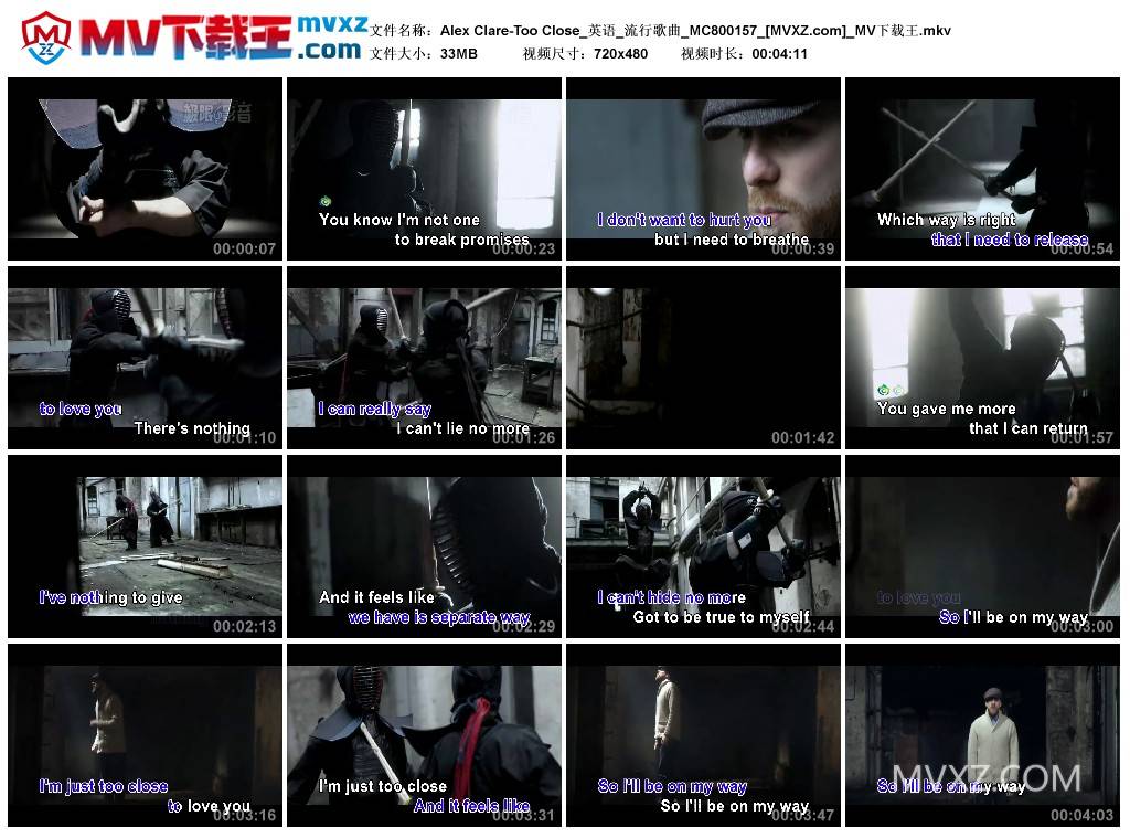 Alex Clare-Too Close_英语_流行歌曲_MC800157